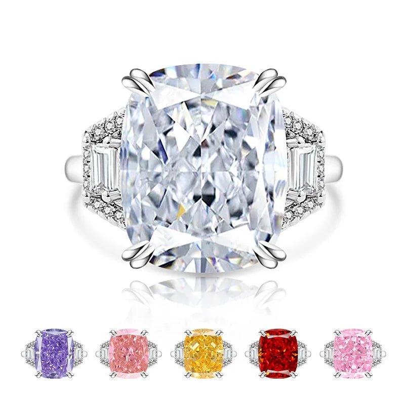 925 Silver Crystal Zircon Ring