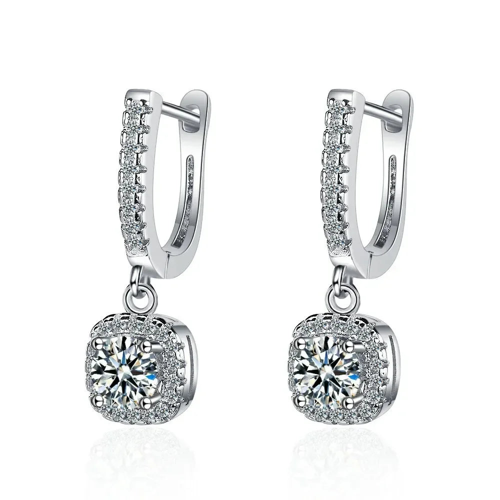Luna Moissanite Hoops