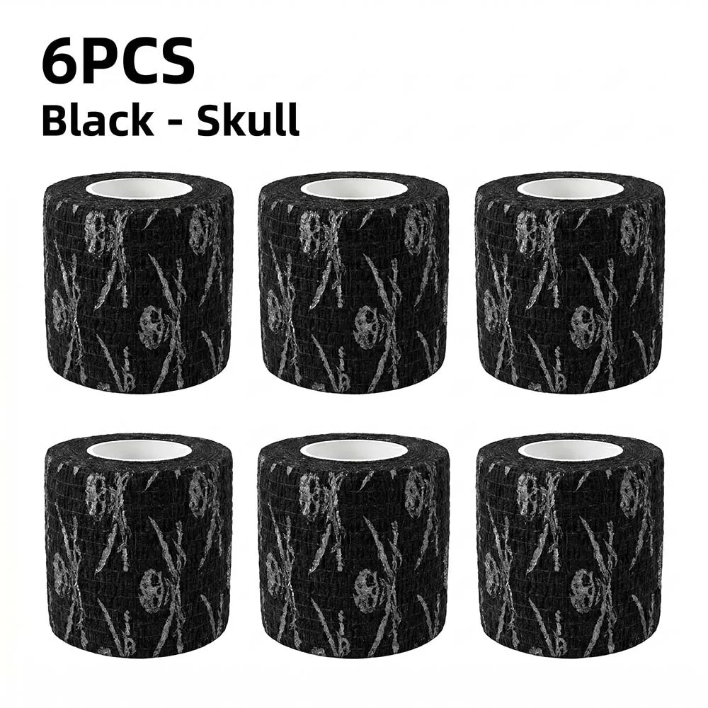 Pink Heart Sports Bandage Tattoo Grip Tapes Elastic Cohesive Tattoo Bandage Wraps NonSlip Grip Tape for Tattoo Machine Accessory