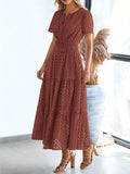 Women’s Marked Midi Dress, Chic Everyday Wear for All Occasions, Elegant Style for Fashion-Forward Ladies