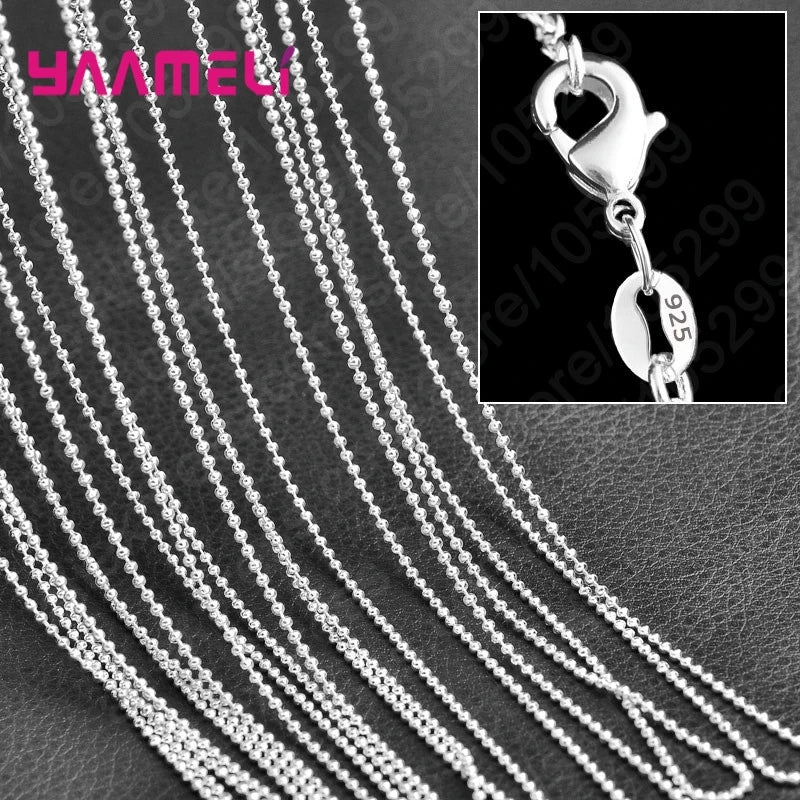 10PCS 925 Silver Link Chain Set