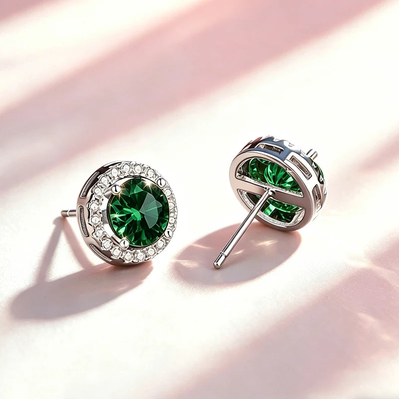 Stellar Moissanite Stud Earrings – 925 Sterling Silver with GRA Certificate