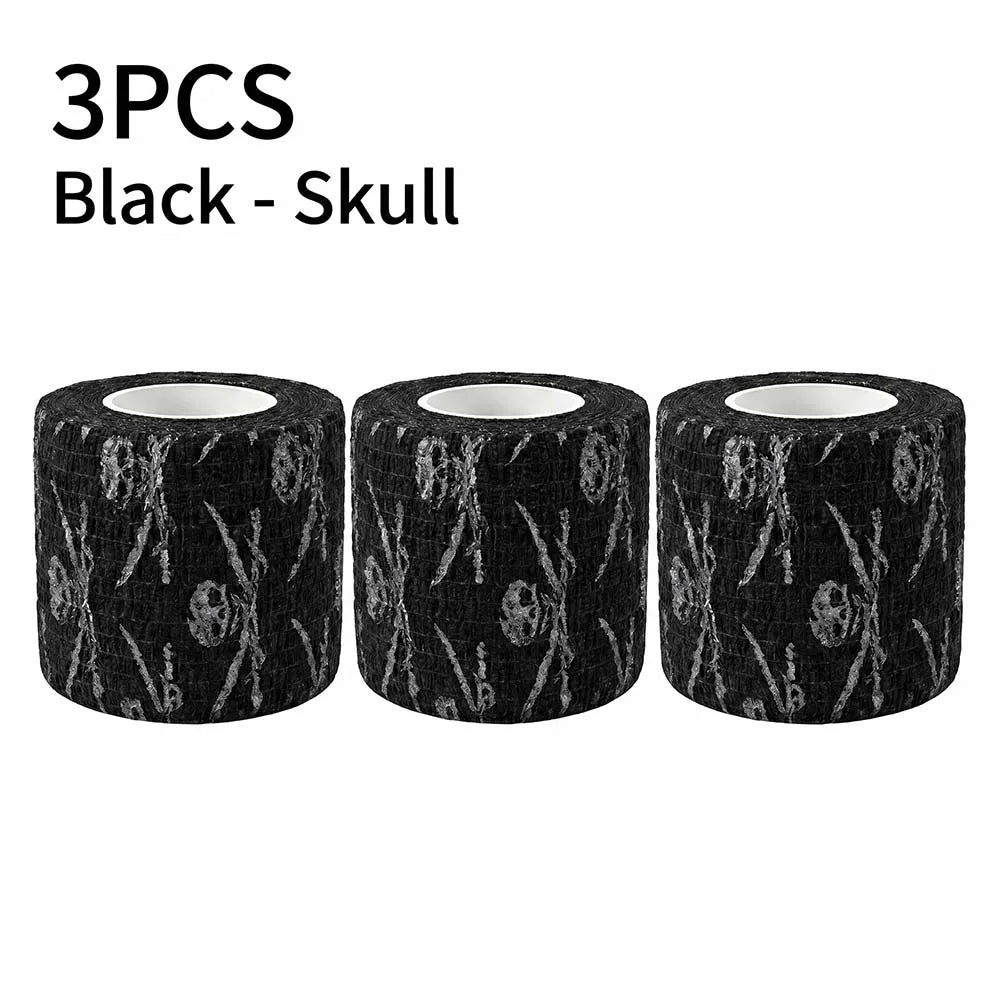 Pink Heart Sports Bandage Tattoo Grip Tapes Elastic Cohesive Tattoo Bandage Wraps NonSlip Grip Tape for Tattoo Machine Accessory