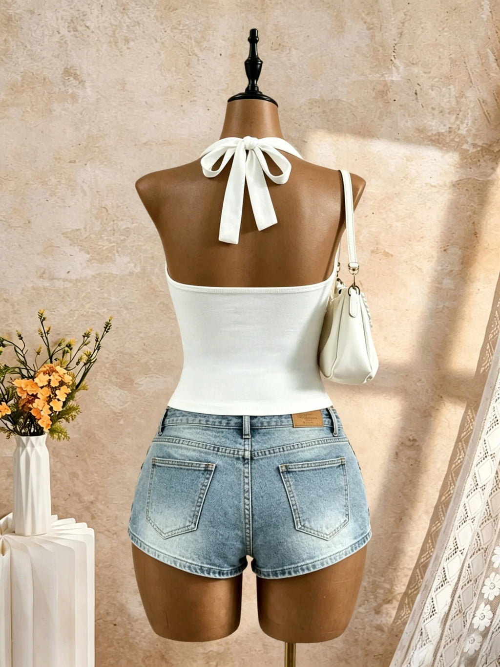 2 Pack Multi-color Women Halter Deep V Cross Wrap Side Ruched Slim Crop Camisole 2026 Summer Y2K Solid Sleeveless Casual Daily T
